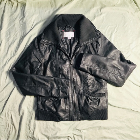 Xhilaration Faux Leather Jacket Size Medium - Picture 1 of 5